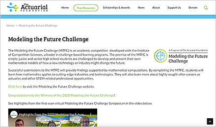 Enter the Modeling the Future Challenge