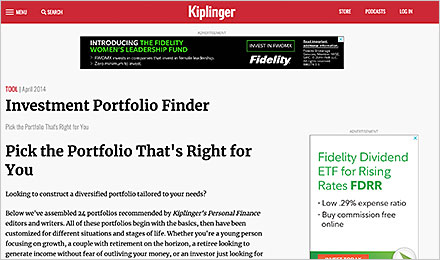 Chapter 4: Kiplinger Investment Portfolio Finder
