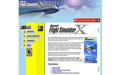 Visit the Flight Simulator X Website