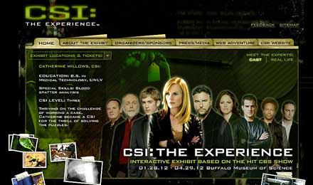 Visit the CSI: The Experience Website