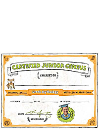Junior Genius Certificates