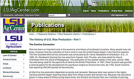 The History of U.S. Rice Production, Part 1