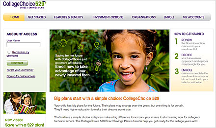 Visit Indiana's CollegeChoice 529 Website