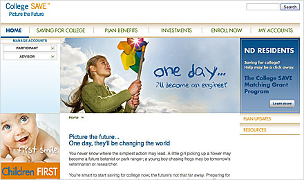 Visit North Dakota's College SAVE Website