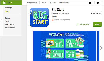 Find the Big Start App for Android