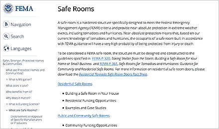 Activity Resource: Tornado Safe Rooms