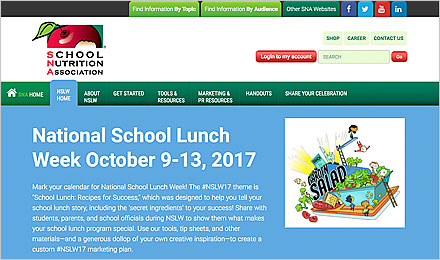 Visit the National School Lunch Week Website