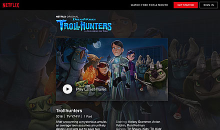 DreamWorks Trollhunters on Netflix