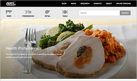 Visit the Pork and Health Website