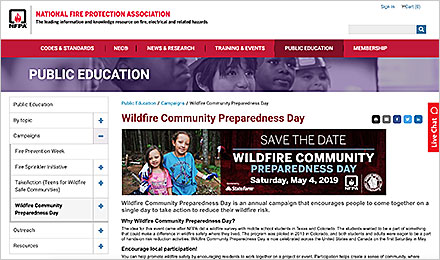 Visit the Wildfire Community Preparedness Day Website