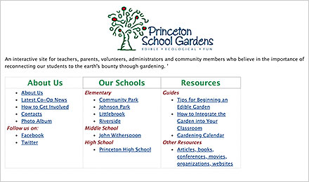 Visit the Princeton School Gardens Website