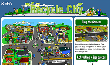 Visit EPA for Kids: Recycle City