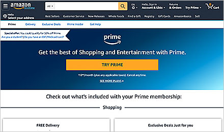 Amazon Prime - Start a FREE Trial Membership!