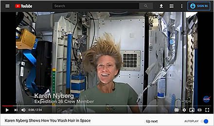Watch: How You Wash Hair in Space