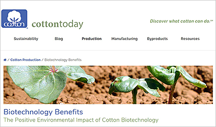 Activity 3 Resource: Cotton and Biotechnology Benefits