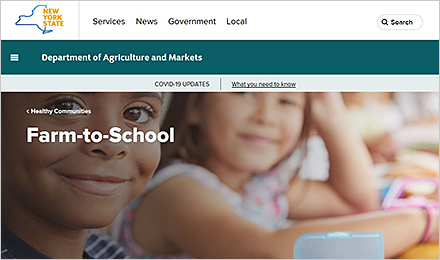 NY Department of Agriculture Farm-to-School Resources