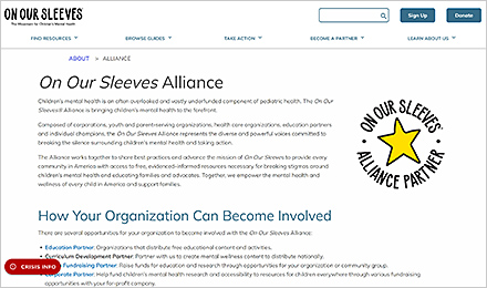 Learn more about <em>On Our Sleeves</em> Alliance