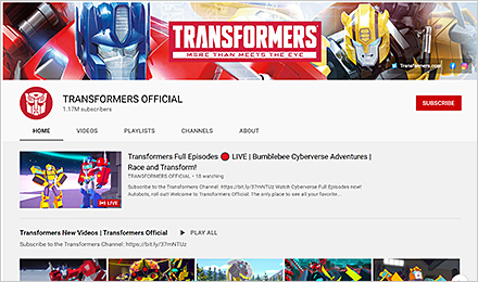 Check out Transformers YouTube Channel