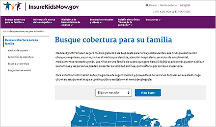 Coverage Map: Find Local Program Information (Spanish)