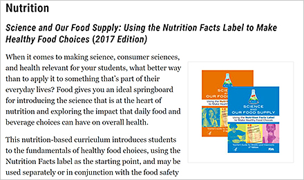 Science and Our Food Supply Teacher Guides