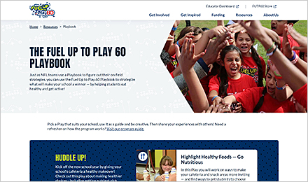 Check out the Fuel Up to Play 60 Playbook