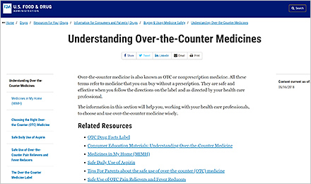 Visit the FDA’s OTC Site
