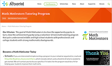 <strong>Math Motivators – Free Math Tutoring</strong>