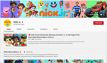 Visit Nick Jr. YouTube