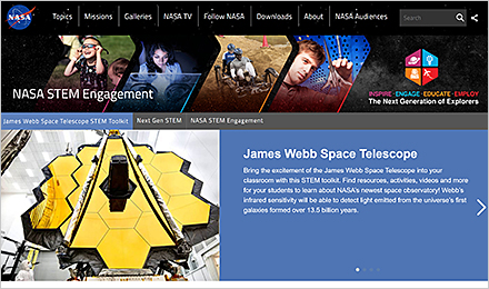 James Webb space telescope STEM toolkit