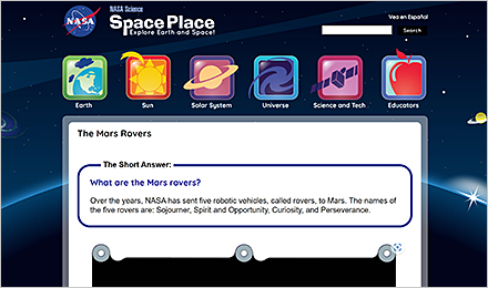 The Mars rovers from NASA’s Space Place