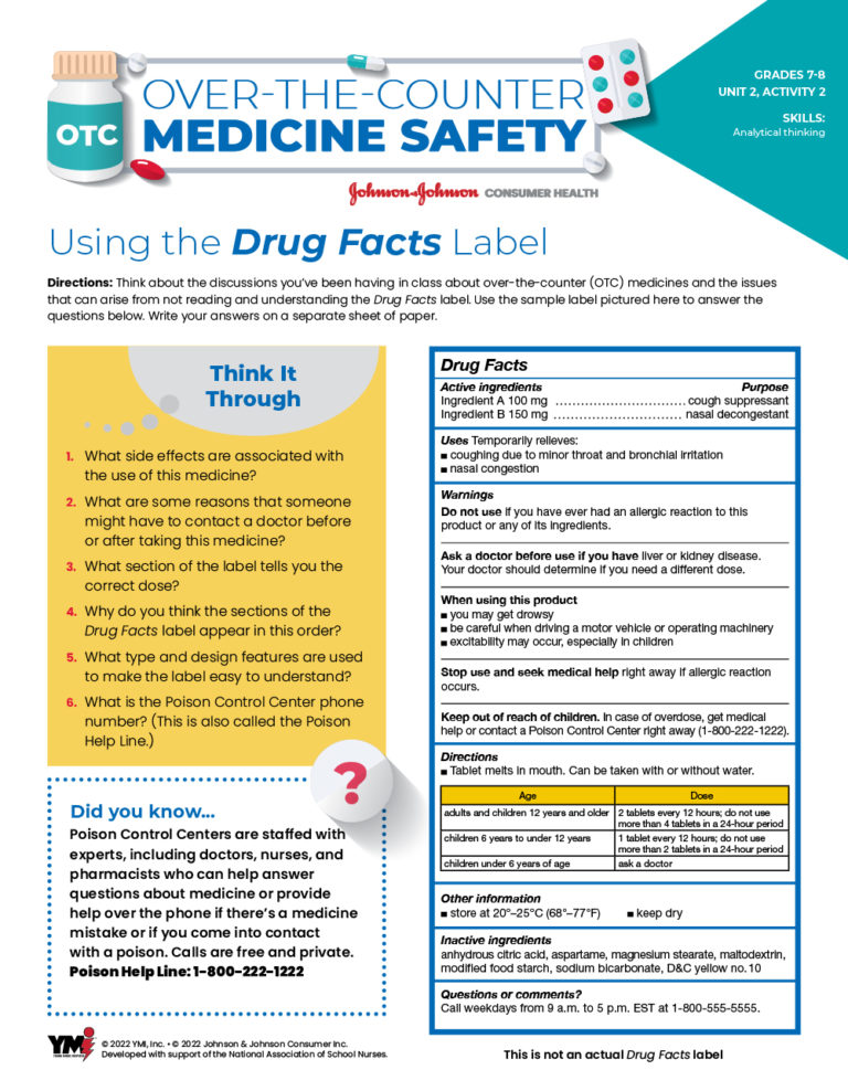 OTC Medicine Safety - ymiclassroom.com