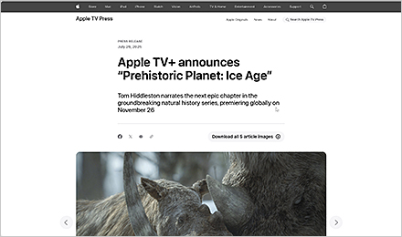 Apple TV+ Announces Prehistoric Planet: Ice Age