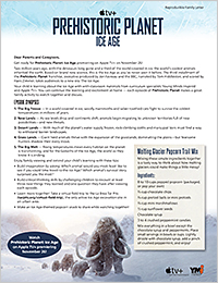 Family Letter Prehistoric Planet: Ice Age