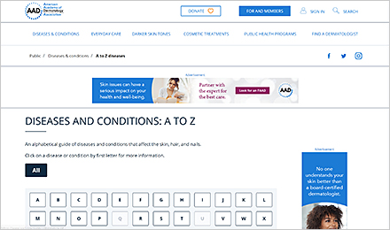 AAD’s Diseases and Conditions A-Z