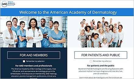 The American Academy of Dermatology Website