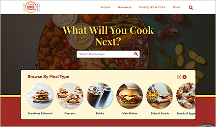 Easy Home Meals website