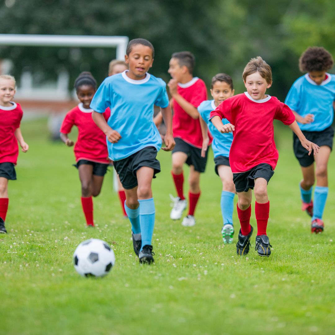 kids playing soccer