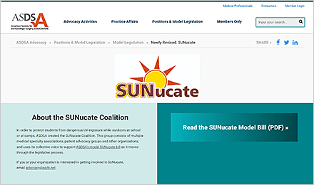 About SUNucate from the American Society for Dermatologic Surgery Association