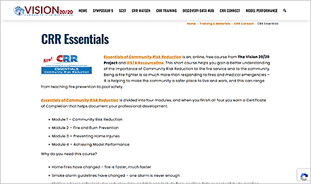 Vision 20/20 Essentials of Community Risk Reduction