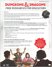 D&D Offers for Teachers