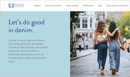 Learn More About Blue Jeans Go Green<sup>TM</sup>
